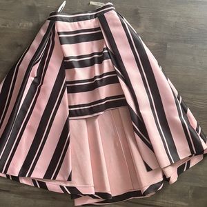 Halston pink and black skirt